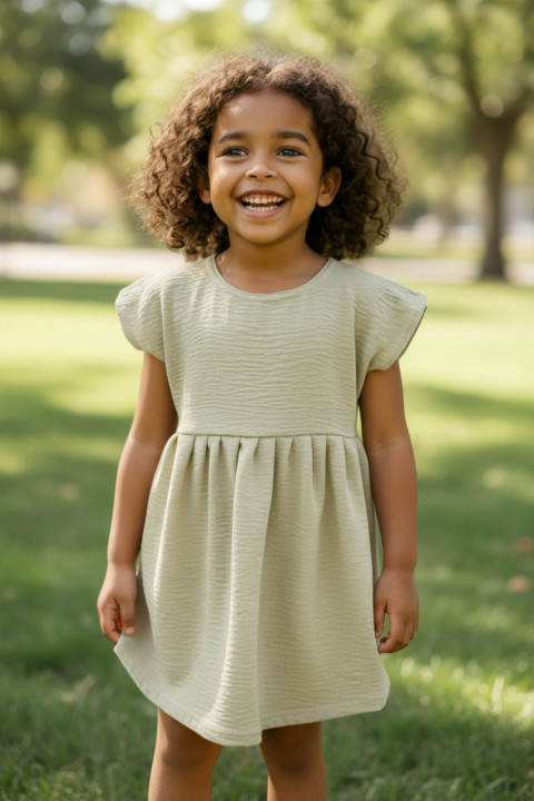 Dámské kreš šaty béžové 