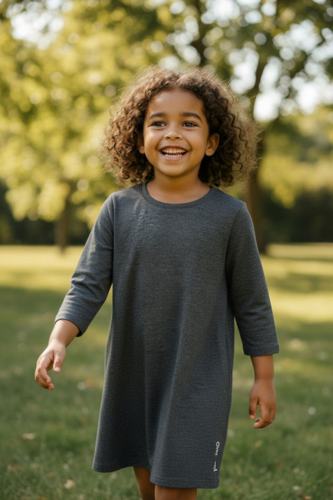 Dětské šaty šedé 128 