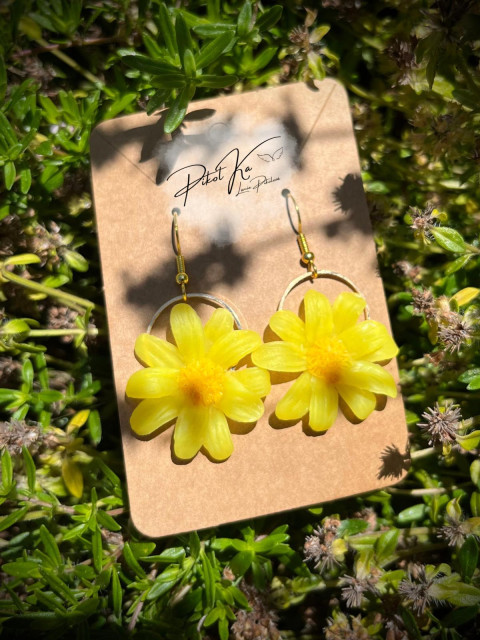 Náušnice Sluneční tanec květiny léto kopretina naušnice 