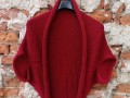 Pletená vesta - barva tmavě červená
