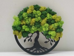 Mechový obraz, strom života, 30 cm