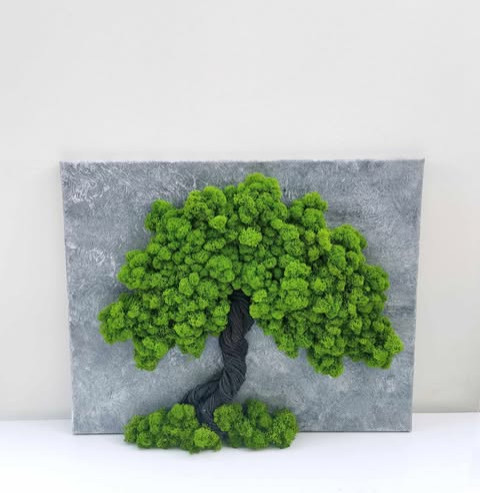 Mechový obraz, strom 40x50 obraz mech strom života mechová dekorace mechový strom 