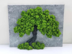 Mechový obraz, strom života, 30 cm