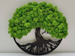 Mechový obraz, strom života, 30 cm