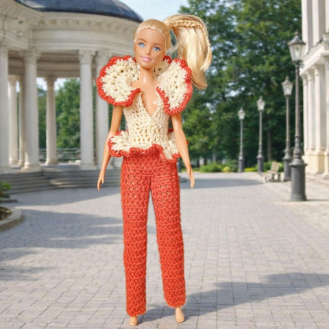 Barbie - overal pro panenku panenka klobouček evička 