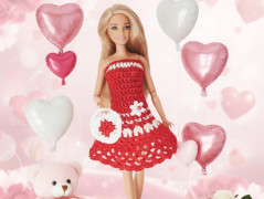 Barbie-valentýnské šatičky