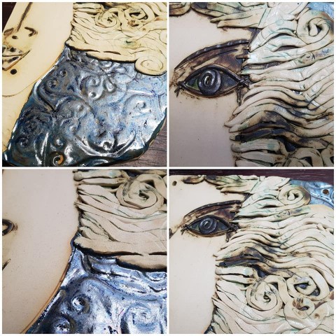 Keramika, Dívka sperkyjoha keramický kachel 