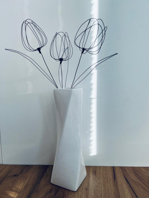 Drátkované Tulipány - 3ks tulipán 