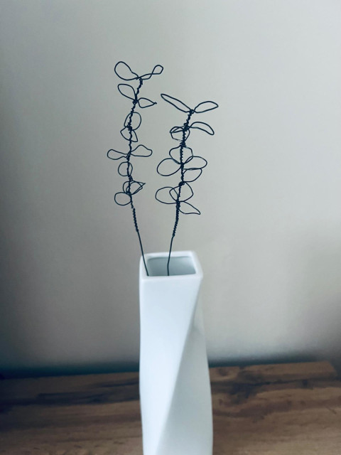 Drátkované Lístky Eukalyptu dekorace zápich drátek eukalyptus 