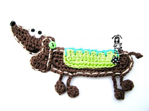 Berťas (pdf návod) pejsek háčkování návody návod pdf háčkování pro děti háčkovaný pes 