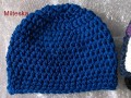 háčkovaná čepice-modrá