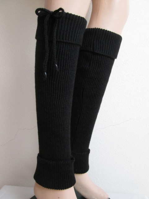 Návleky na nohy - černé I návleky na nohy pletené návleky černé návleky dlouhé návleky 