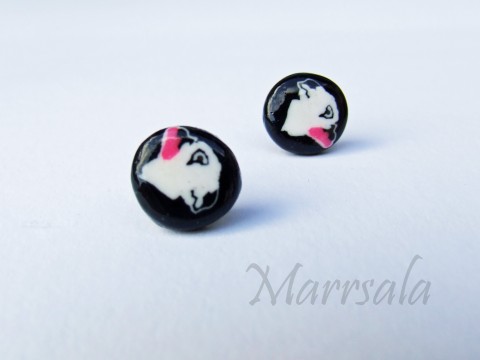 Bulíkovky pes černá pecky fimo bulík emo bullterrier 