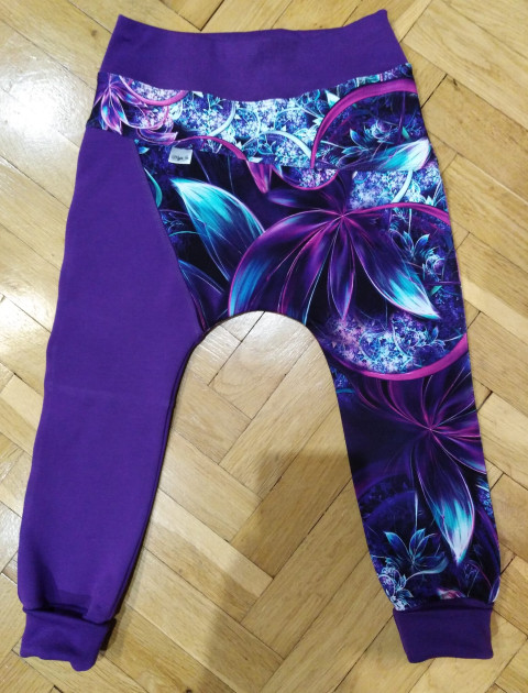 Tepláčky fialová fantazie tepláky 