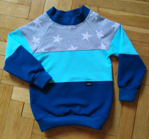 Mikina v mint a petrolej barvě mikina 