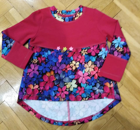 Květinková tunička tunika mikina tunička 