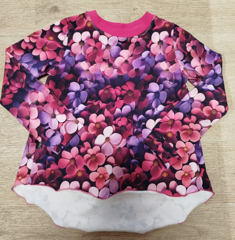 Rozkvetlá  dívčí tunička tunika mikina tunička 
