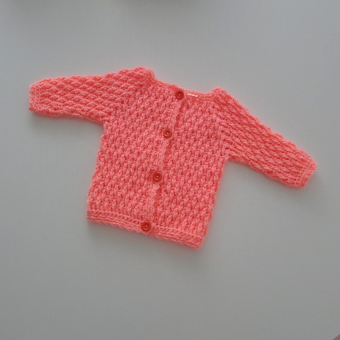 Svetřík děti holčička holčičí lososová svetr háčkované svetřík meruňková kabátek celoroční handmade 