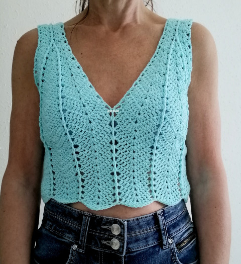 Háčkovaný dámský top letní bavlna ženy top léto tyrkysová háčkované akryl tílko mentolová dámské bolerko crochet 
