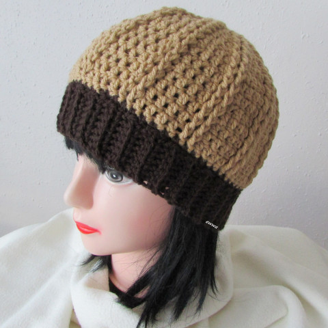 Čepice unisex čepice ženy hnědá okrová unisex hřejivá muži teens zimní teplá 