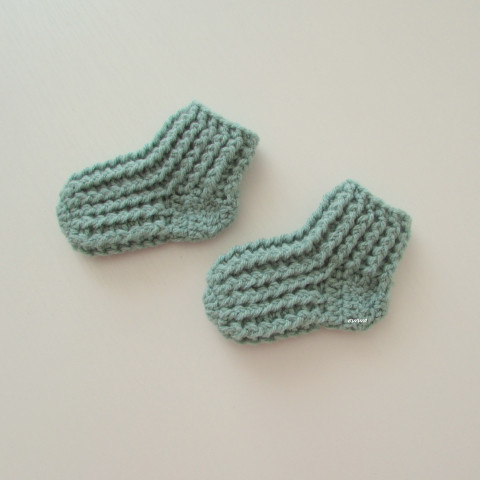 Dětské ponožky (6 - 12 měs.) zelená děti holčičí klučičí miminko háčkované ponožky hřejivé kluk unisex batole celoroční šedozelená mimi crochet tyrkysová holčička 