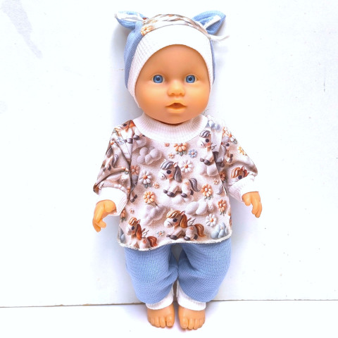 SOUPRAVA PRO PANENKU 28 až 32 cm panenka šaty miminko souprava miminka panenky tričko šatičky obleček baby born 43 cm 