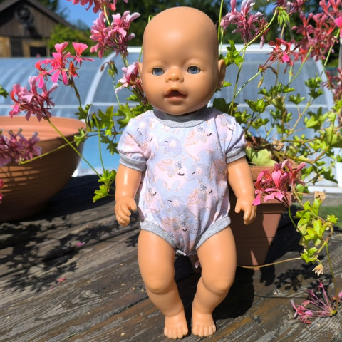 BODY PRO PANENKU BABY BORN 43 cm panenka šaty miminko souprava miminka panenky tričko šatičky body obleček baby born 43 cm 