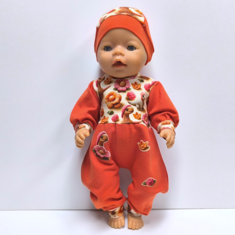 OVERAL PRO PANENKU BABY BORN 43 cm panenka šaty miminko souprava miminka panenky tričko šatičky obleček baby born 43 cm 