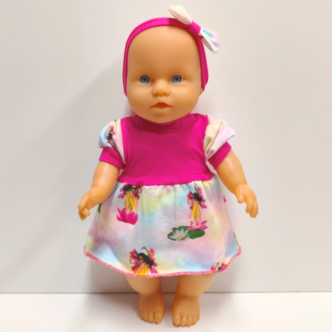 ŠATIČKY PRO PANENKU 28 až 32 cm panenka šaty miminko souprava miminka panenky tričko šatičky obleček baby born 43 cm 