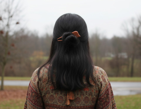 Boho spona do vlasů dřevo spona sponka spony spona do vlasů módní doplňky jehlice do vlasů doplňky do vlasů boho šperky boho doplňky 