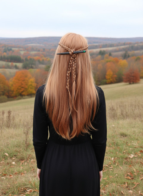 Ebenová hůlka s minerálem dřevo spona sponka spony spona do vlasů módní doplňky jehlice do vlasů doplňky do vlasů boho šperky boho doplňky 