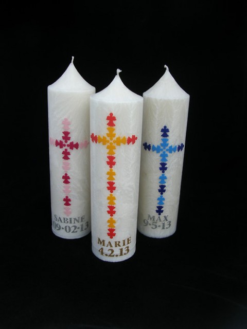 KŘESTNÍ SVÍCE ANDĚL křestní svíčka kříž svíce ke křt 