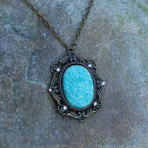 Náhrdelník s amazonitem a šatony chryzopras 