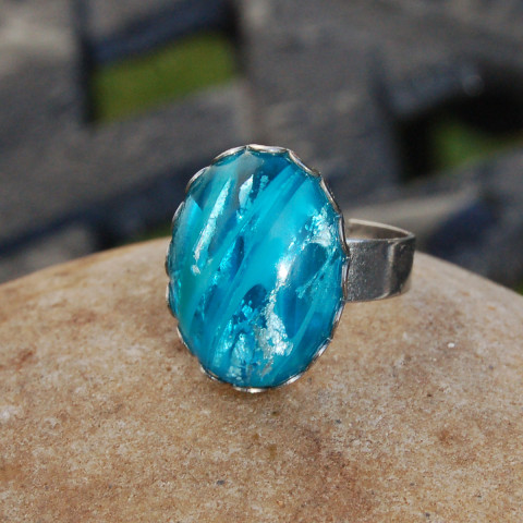 Prsten Živá voda v platině zrcadlo 