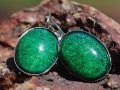 Náušnice Smaragdové tůňky