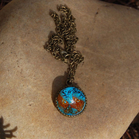 Tyrkysovobronz náhrdelník 