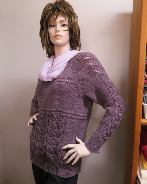 svetřík se šálkou originální pletený svetřík efektní 