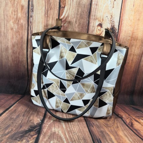 Kabelka bronzová mozaika koženková kabelkakoženka kabelka elegantní 