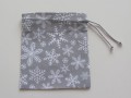 Vánoční pytlíček šedý - vločky