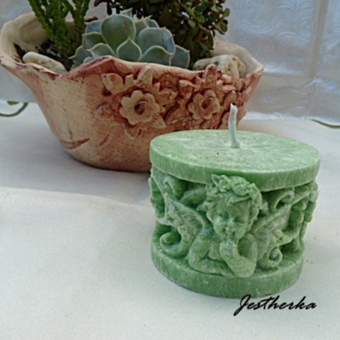 Palmová svíčka dárek oheň svíčka světlo plamen dáreček romantika teplo palmový vosk 