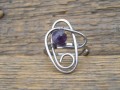 Prstýnek s kuličkou ametystu