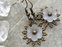 Čtyřlístkové náušnice - S.Steel