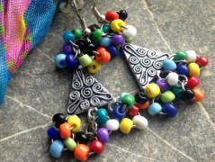 Čtyřlístkové náušnice - S.Steel