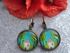 Čtyřlístkové náušnice - S.Steel