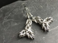 Čtyřlístkové náušnice - S.Steel