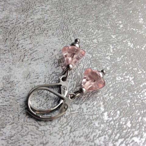 růžové MINI ZVONEČKY - S.STEEL náušnice zvoneček hravé léto nerez ocel steel 