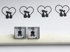 Čtyřlístkové náušnice - S.Steel