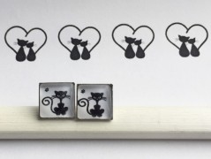 Čtyřlístkové náušnice - S.Steel