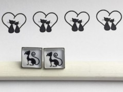 Čtyřlístkové náušnice - S.Steel