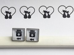 Čtyřlístkové náušnice - S.Steel